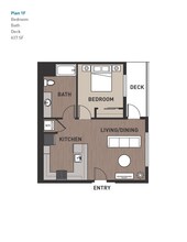 1 Bedroom Plan 1F 303 floor plan